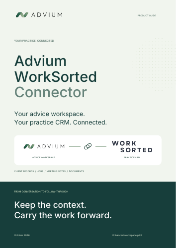 Cover of the Advium WorkSorted Connector guide